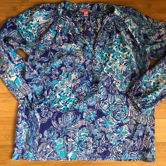 Lilly Pulitzer Silk Elsa Top - Picture 1 of 3